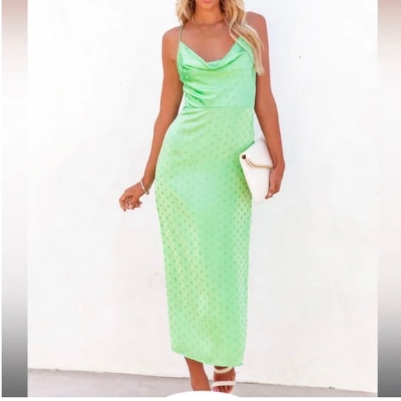 Satin Midi Dress - Picture 1 of 3